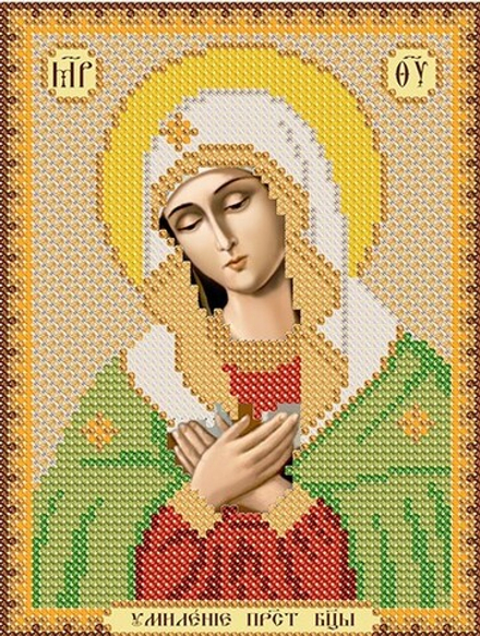 Ткань с рисунком  "Нова Слобода" №1 для вышивания бисером, 13 см х 17 см