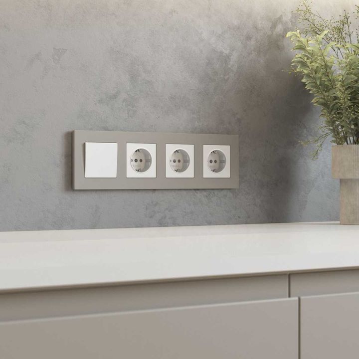 Рамка на 4 поста Werkel Slab дымчатый софт W0042917 a071628