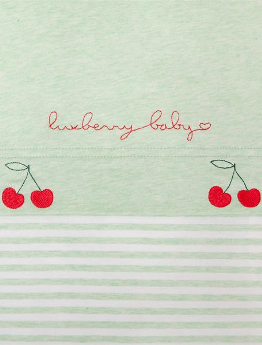 Детское постельное белье трикотажное Вишенки от Luxberry надпись