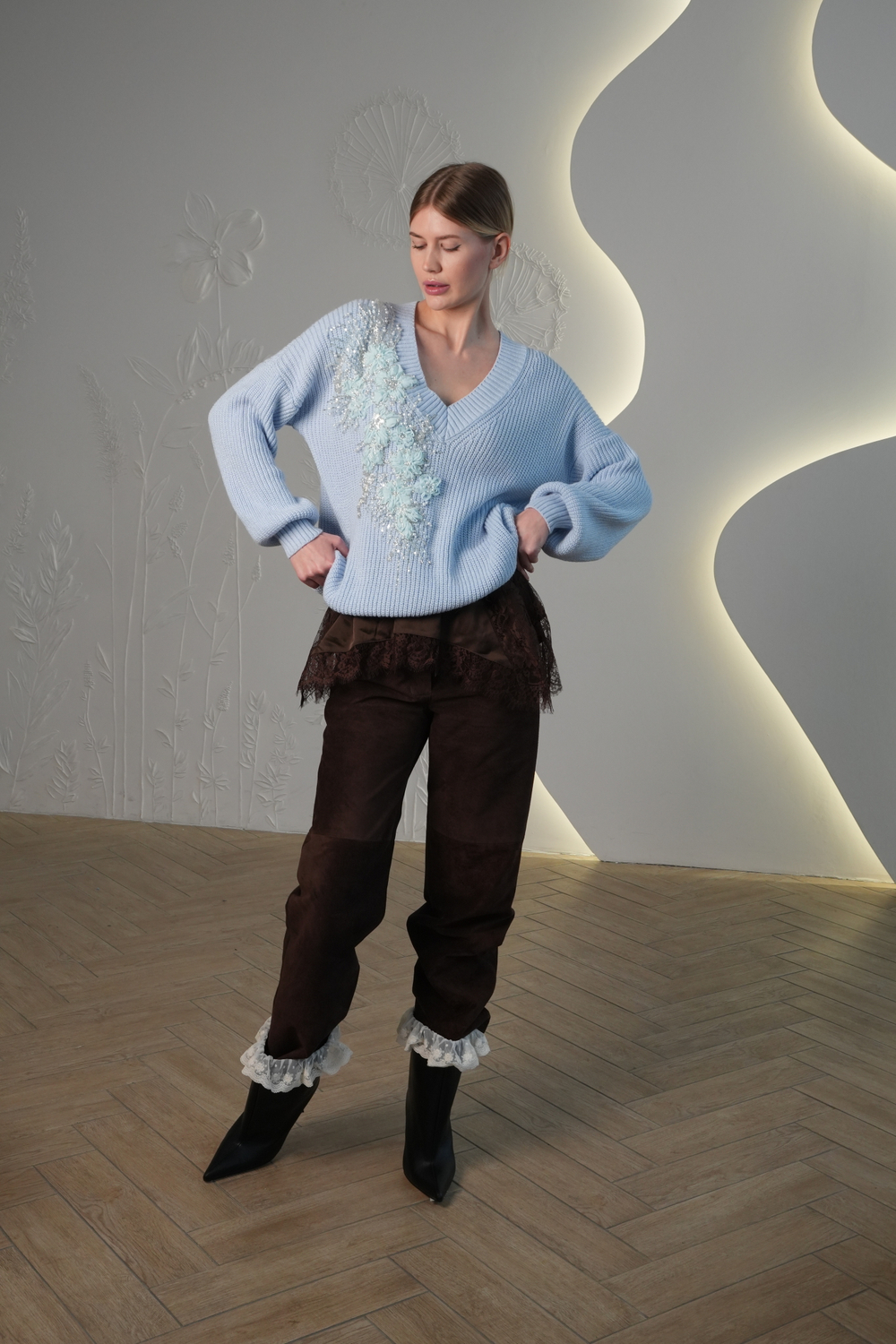 Замшевые брюки