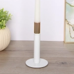 Подсвечник «GLOSS» 8*15 см, Белый/золото