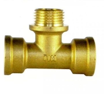 Тройник латунный 1/2" ВР-НР-ВР TIM