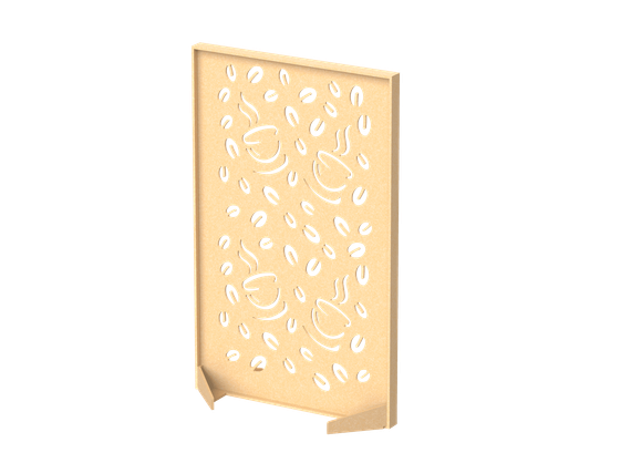 Перегородка с декором  "Кофе" 100х40х160