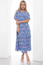 Платье "Марианна" (синее/цветы) П8852 LT Collection (Акция)