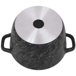 Кастрюля 4,5л «Грация» (черный/серебро) со стеклянной крышкой кчс45а