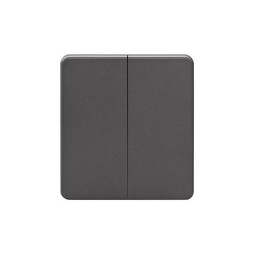 Выключатель ROUND 2 кл проходной (переключатель) 10А с/у титан KRANZ