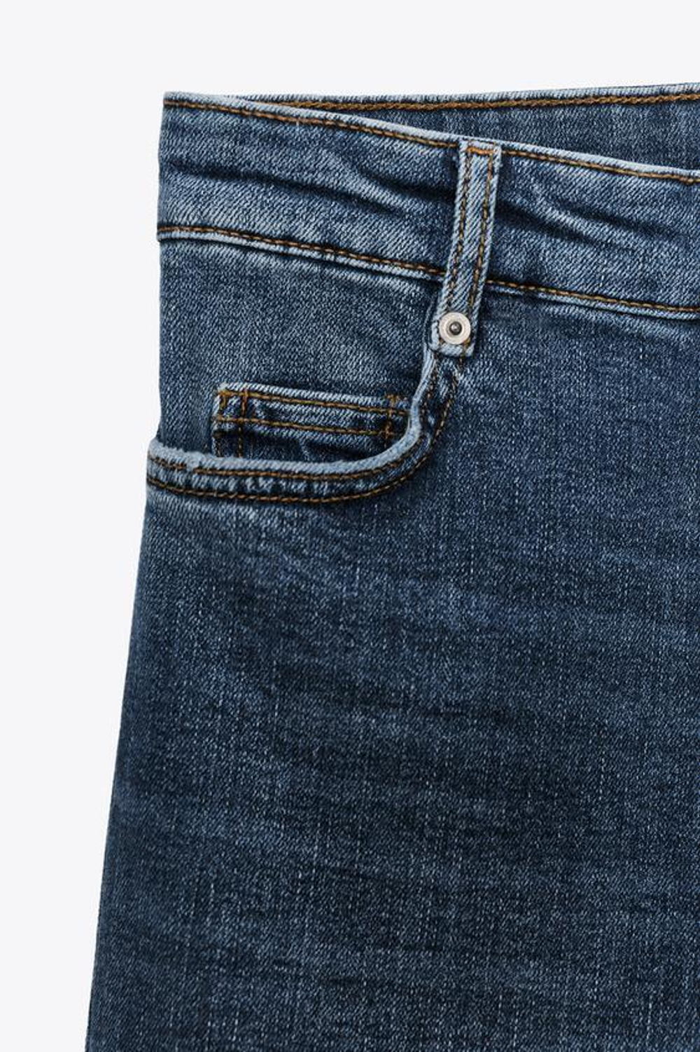 ZARA ДЖИНСЫ WIDE LEG С ВЫСОКОЙ ПОСАДКОЙ — ZW COLLECTION, СИНИЙ