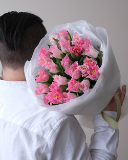 Моно из 25 пионовидных тюльпанов Краун ов Династи