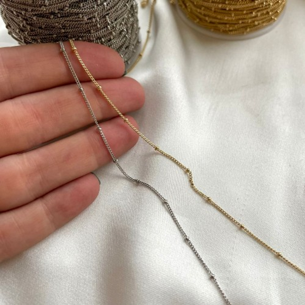 17598-з Цепь "Парамаунт" со вставками 1,5мм, позолота