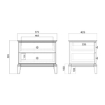 Прикроватная тумба CRYSTAL CR009