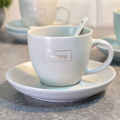 Чайный набор на 4 персоны 180мл с ложками "Элитный вкус"