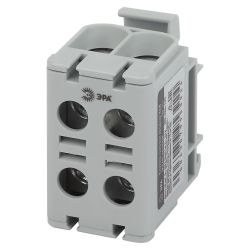 Клемма силовая вводная КСВ ЭРА NO-224-137 двойная (KE66) 6-50 мм2 серая L | Клеммы силовые вводные КСВ, КВМ