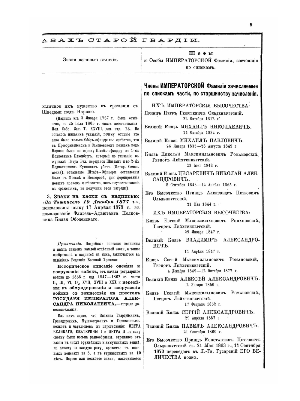 Императорская российская гвардия 1700-1878. Хронологические таблицы | В.В. Штейнгейль