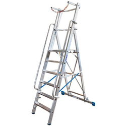 Стремянка с большой площадкой и дугой безопасности серии Stabilo 6 ступеней 127501