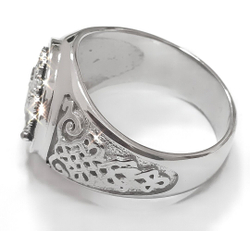 Ювелирное мужское кольцо из серебра "Герб"