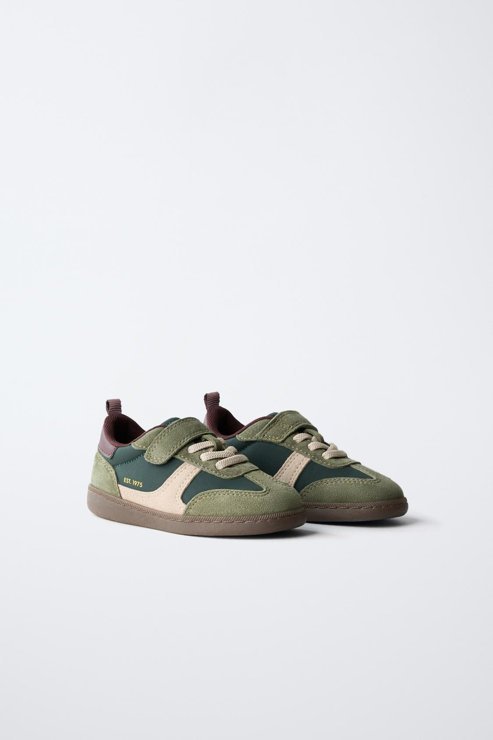 ZARA КРОССОВКИ В СТИЛЕ РЕТРО, ЗЕЛЕНЫЙ