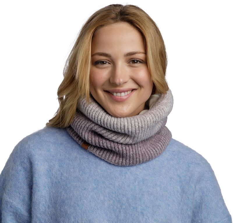 Вязаный шарф-труба с флисом Buff Knitted & Fleece Neckwarmer Marin Ice Фото 2