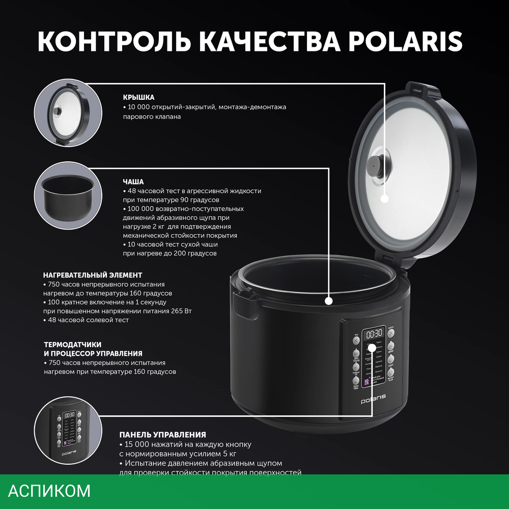 Мультиварка Polaris PMC-0521IQ черный