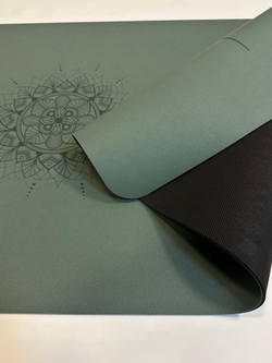 УЛЬТРАцепкий 100% каучуковый коврик для йоги New Arrows Green 185*68*0,5 см