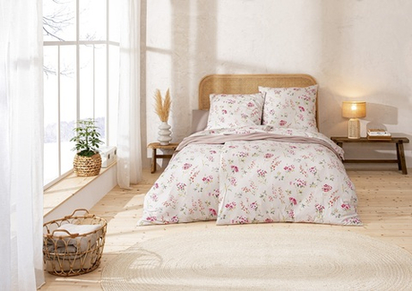 Постельное белье 1.5 спальное Estella Diantha natur кремово-белое