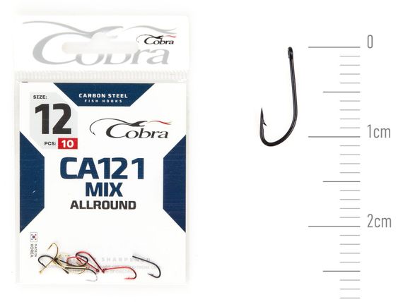 Крючки Cobra ALLROUND CA121MIX  №12, 10 шт.