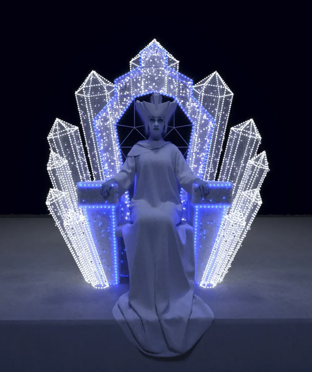 Светодиодная конструкция "Трон Снежной Королевы"