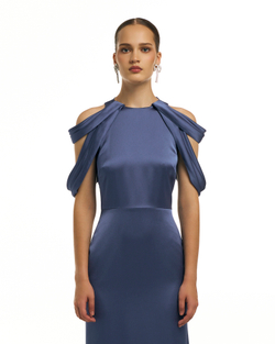 Платье ROYAL (Рояль) синее в пол