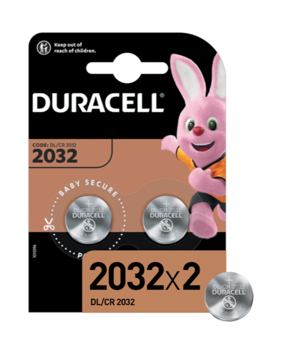 Батарейки литиевые DURACELL Lithium ОРИГИНАЛ CR2032 "таблетки, дисковые, кнопочные" КОМПЛЕКТ 2шт