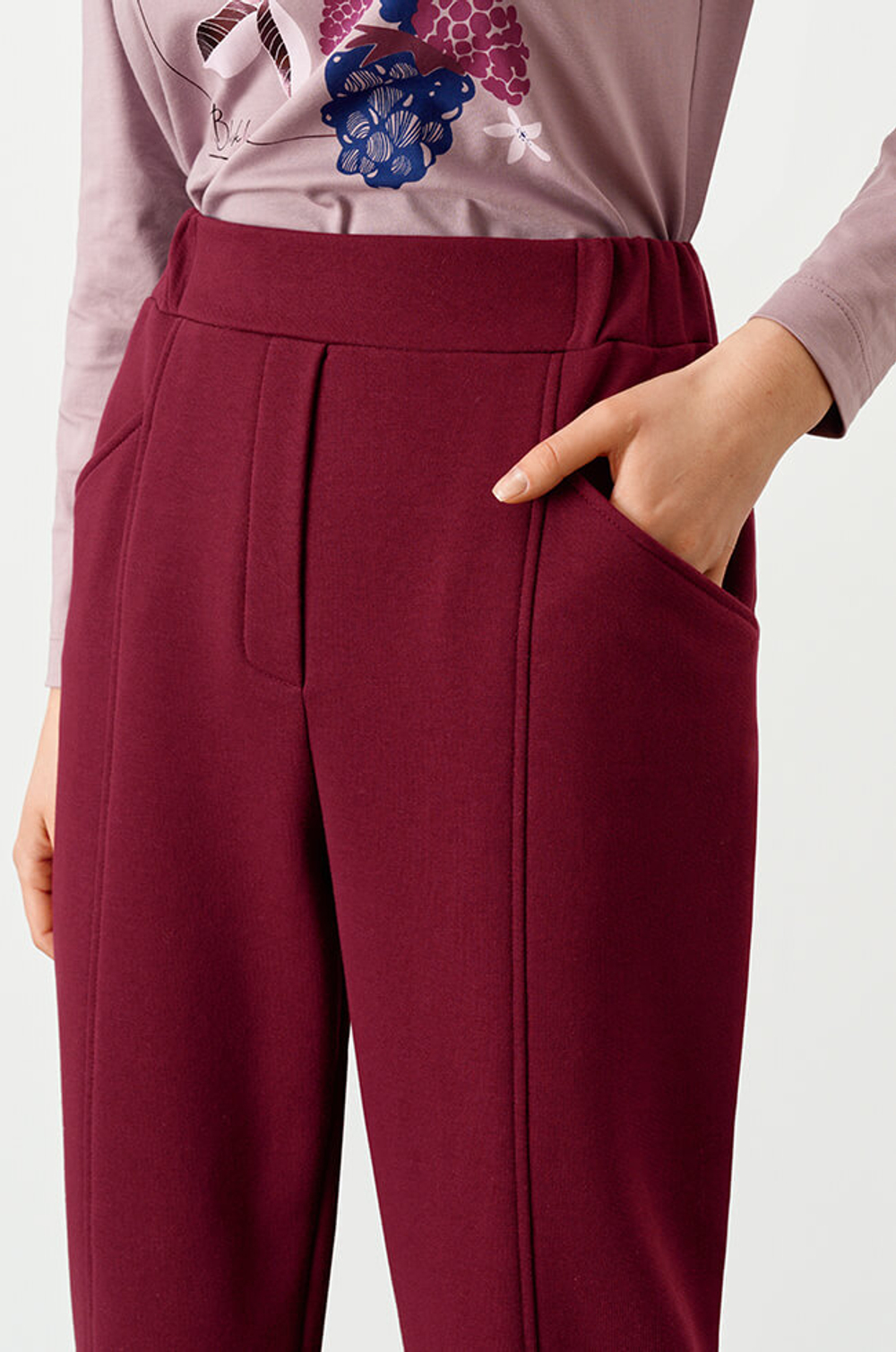 3926 Брюки женские (винный)