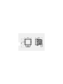Светодиодные фары водительского света AURORA 76x76 мм 30W LED