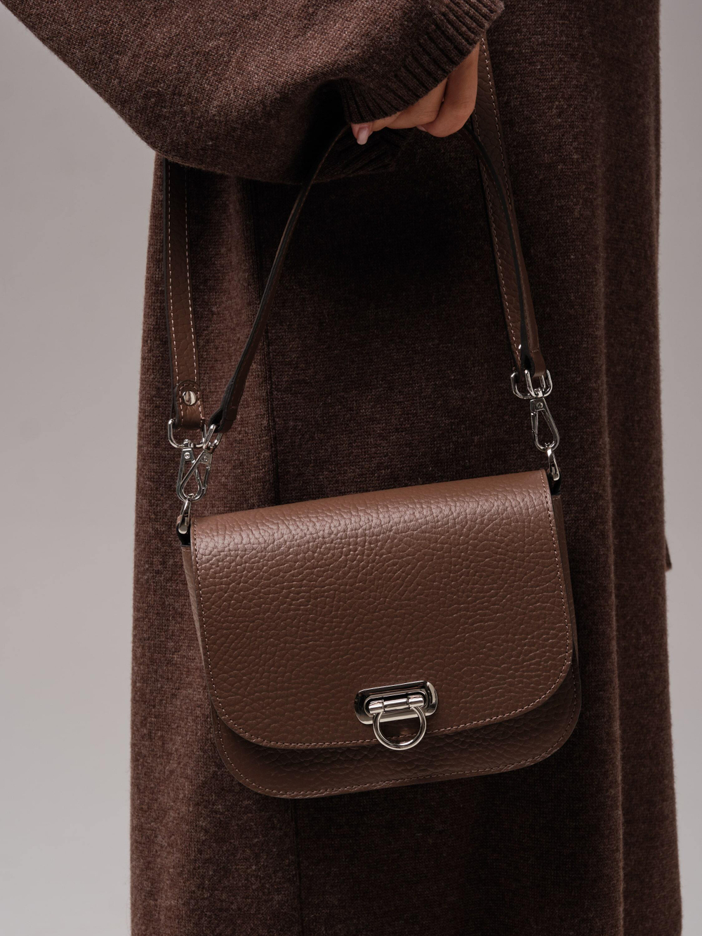 Сумка кожаная Azaro 30741 коричневый какао