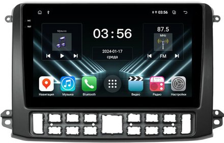 Магнитола для ГАЗ Газель НН 2019+, Соболь НН 2022+ (рамка черная) - FarCar DX10-9711B монитор 10.36" IPS на Android 13, 4+64Гб, CarPlay
