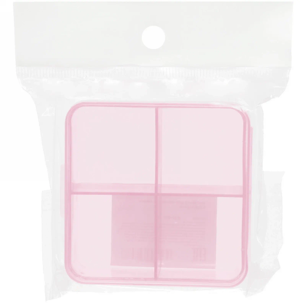 Таблетница - органайзер 4 ячейки «VOSTOKDOM», микс три цвета, 6.5*6.5*2.5см