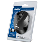 SVEN Беспроводная мышь SVEN RX-575SW чёрная (бесш. кл., Bluetooth, 2,4 GHz, 3+1кл. 800-1600DPI, блист.)