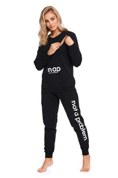 Стильный свитшот для беременных и кормящих мам (Размер: XL) (Цвет: черный)