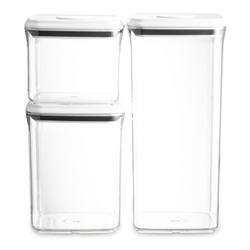 Набор контейнеров для сыпучих продуктов 3шт Wo Home Click