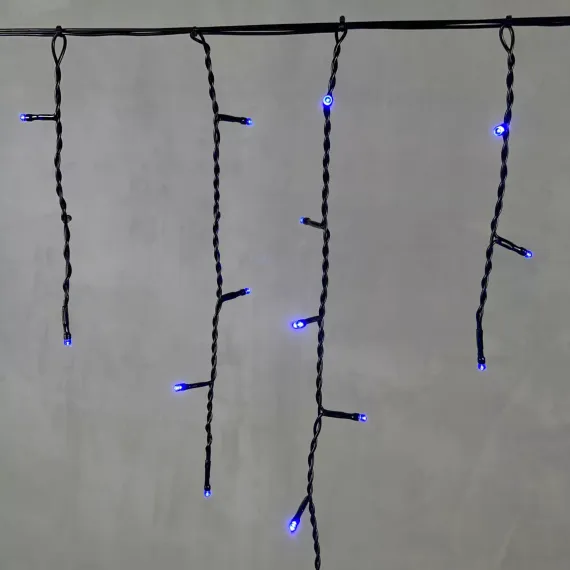 Светодиодная бахрома 3,1*0,5 м., 150 синих LED ламп, черный провод ПВХ, LTC (PIL150-11-2B)