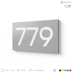 Номер на дверь 779, табличка на дверь для офиса, квартиры, кабинета, аудитории, склада, серая 120х70 мм, Айдентика Технолоджи