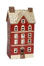 Подсвечник "Домик красный" 12,5x9,5xH24,5см