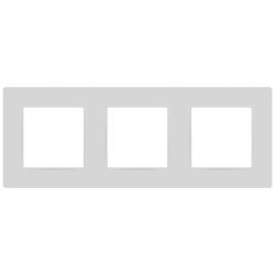 Рамка для розеток и выключателей ЭРА Серия 12 12-5203-01М на 3 поста, Классик, белый матовый