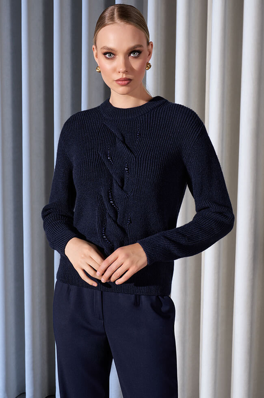 22956 Джемпер женский (темно-синий)