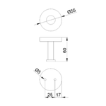 Крючок для ванны нерж. сталь NIZA 16851.S матовый