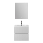 Тумба с раковиной подвесная BelBagno UNO-700-2C-SO-BO Bianco Opaco, раковина белая BB-8099-70