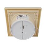 Сверхтонкий вентилятор для ванн ММ 100 квадратный 60 м³/час с обратным клапаном кремовый