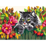 "На заборе"-6282 канва с рисунком