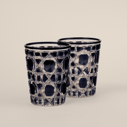 Стакан глазурный Cannage темно-синий