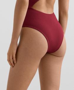 OYSHO Асимметричный купальник с жаккардовым узором, сливовый