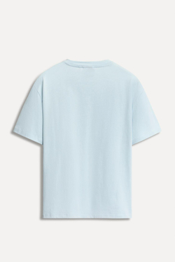 ZARA ФУТБОЛКА С НАШИВКОЙ, ГОЛУБОЙ