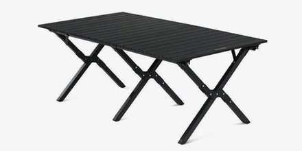 Стол складной, 118х60х44 см,с Х-образными ножками, черный