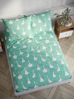 Постельное белье Полисатин Мечта "Гуси-Гуси" 1,5-сп Наволочка 50х70 см 1 шт Простынь 150x215 смПододеяльник 145x215 см